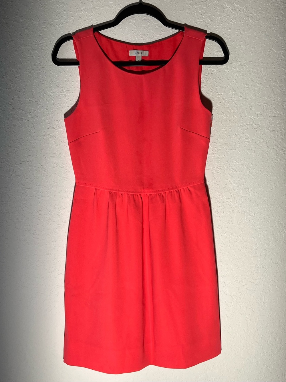 J. Crew Bright Coral Sleeveless Mini Dress